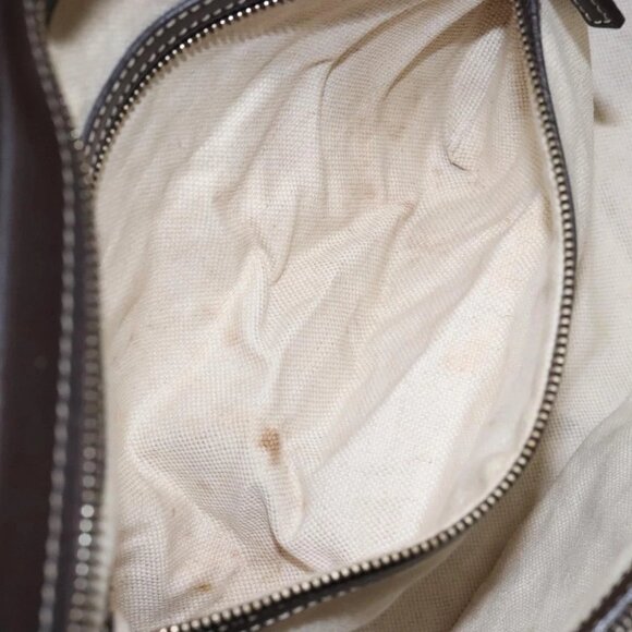 GUCCI GG Canvas Web Sherry Line Hand Bag Beige Gold Red - Picture 12 of 15